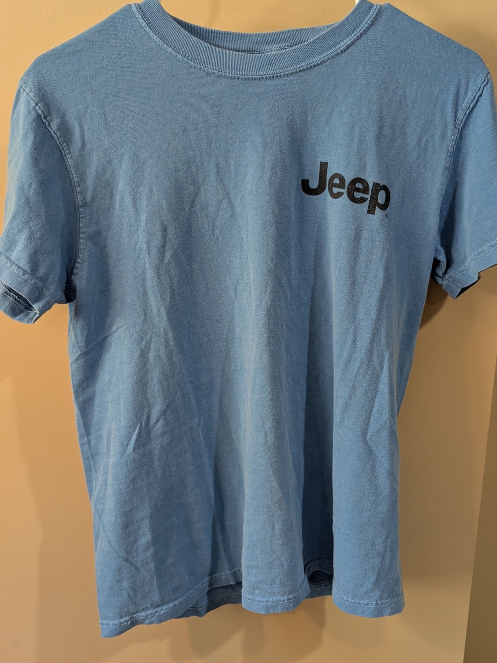 Comfort Colors Light Blue Jeep Logo Short Sleeve Tee